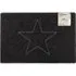 Star Small Embossed Doormat - Black