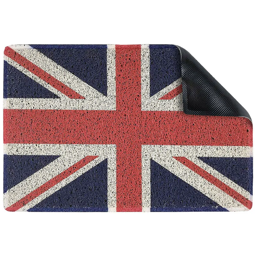 Union Jack Printed Doormat with Rubber Back - Multi