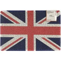 Union Jack Printed Doormat with Rubber Back - Multi
