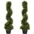 3ft Boxwood Spiral Tree Artificial Plant - Multi, Plastic
