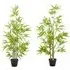 4ft Bamboo Tree Artificial Plant in Pot 2 Pack - Multi