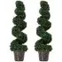 4ft Boxwood Spiral Tree Artificial Plant - Multi, Plastic