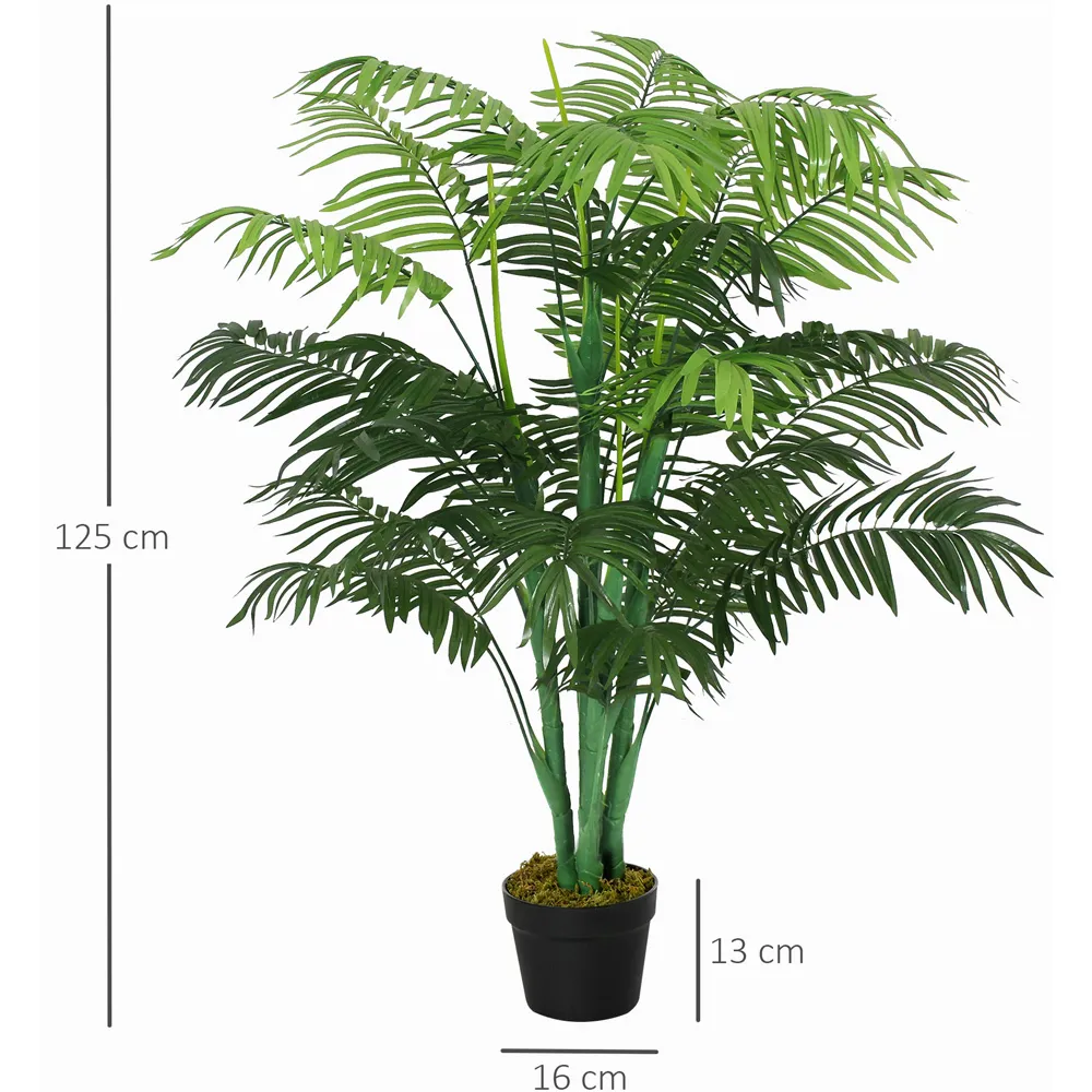 4ft Tropical Palm Tree Artificial Plant - Multi