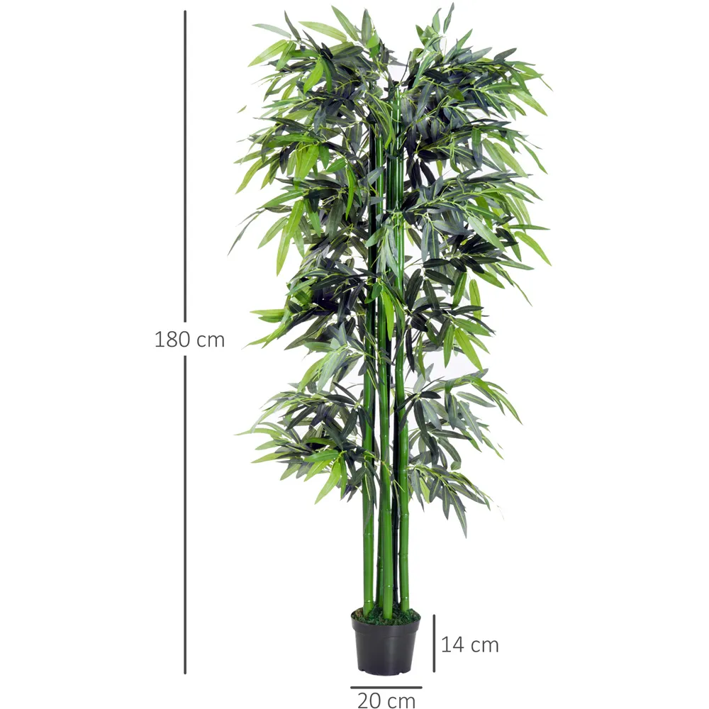 6ft Bamboo Tree Artificial Plant in Pot - Multi