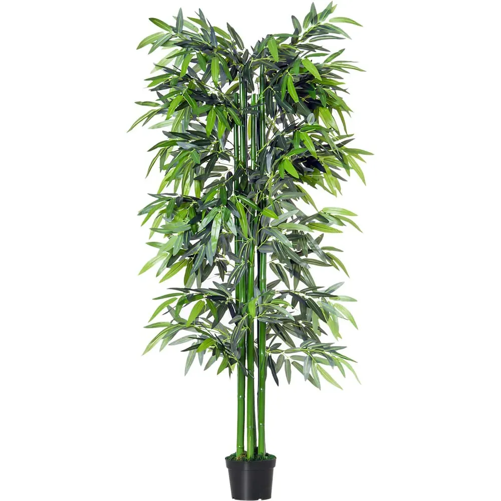6ft Bamboo Tree Artificial Plant in Pot - Multi