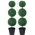 Boxwood Ball Tree Artificial Plant In Pot 3.6ft 2 Pack - Multi