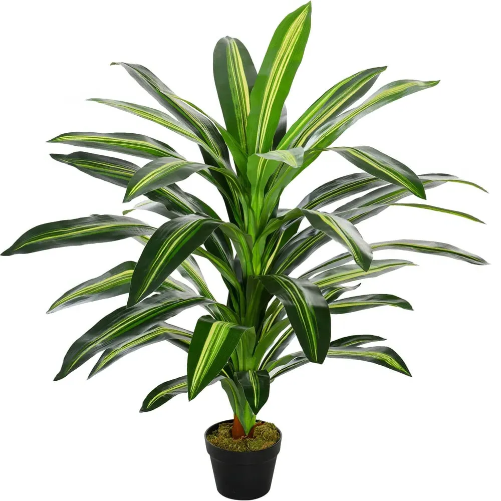 Dracaena Tree Artificial Plant In Pot 3.6ft - Multi image
