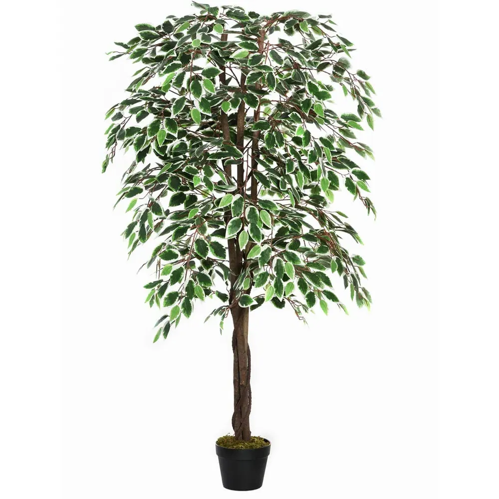 Ficus Tree Artificial Plant In Pot 5.2ft - Multi