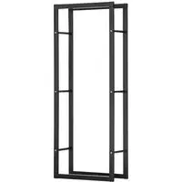 HOMCOM Tall Metal Storage Shelf - Black