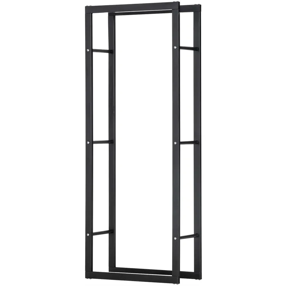 HOMCOM Tall Metal Storage Shelf - Black image