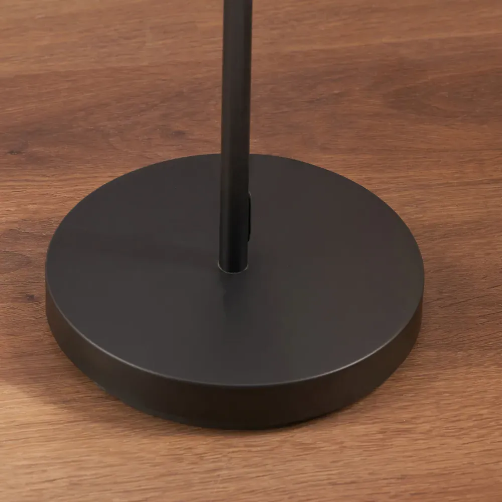 Aaron Metal Floor Lamp with Moveable Heads - Black