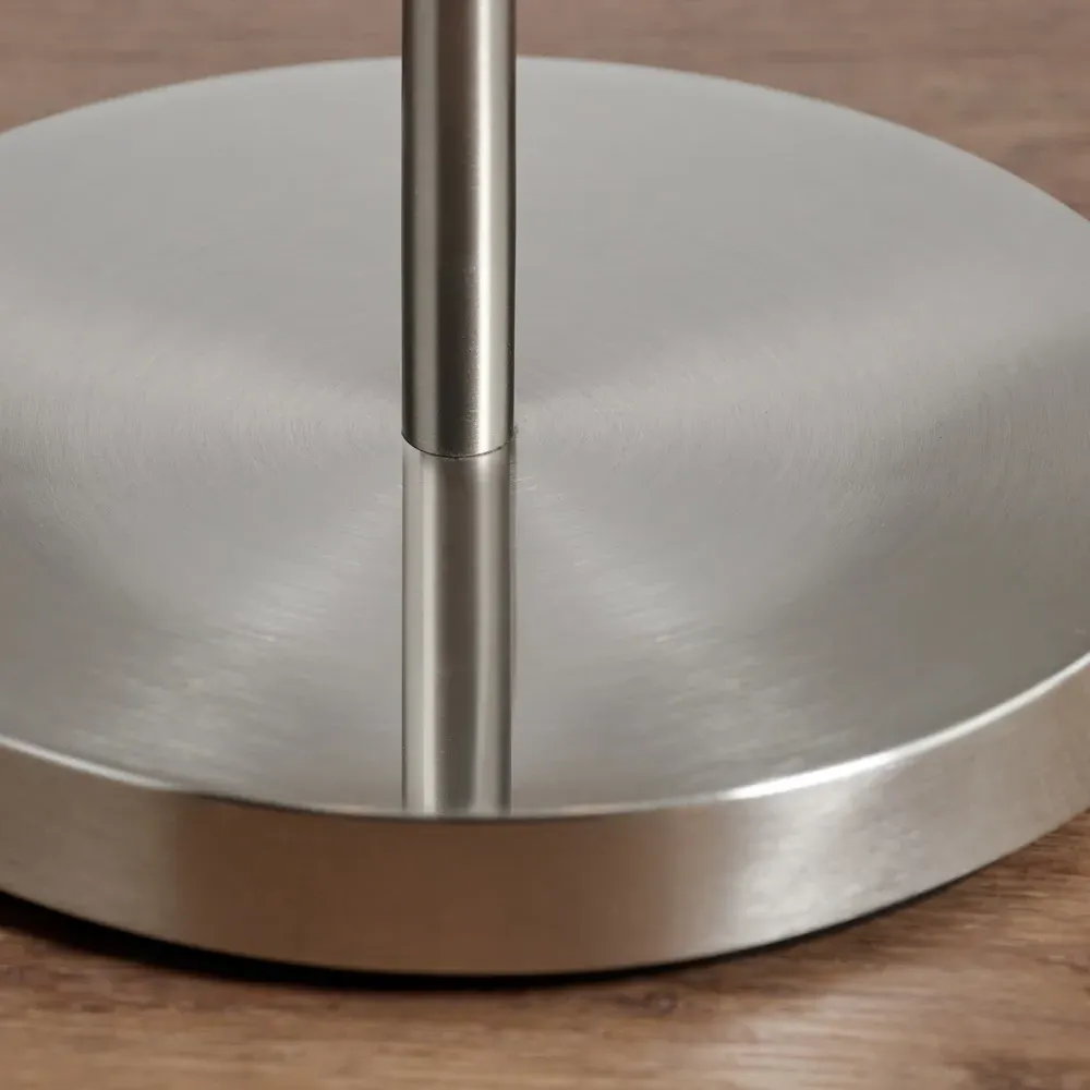 Aaron Metal Floor Lamp with Moveable Heads - Silver