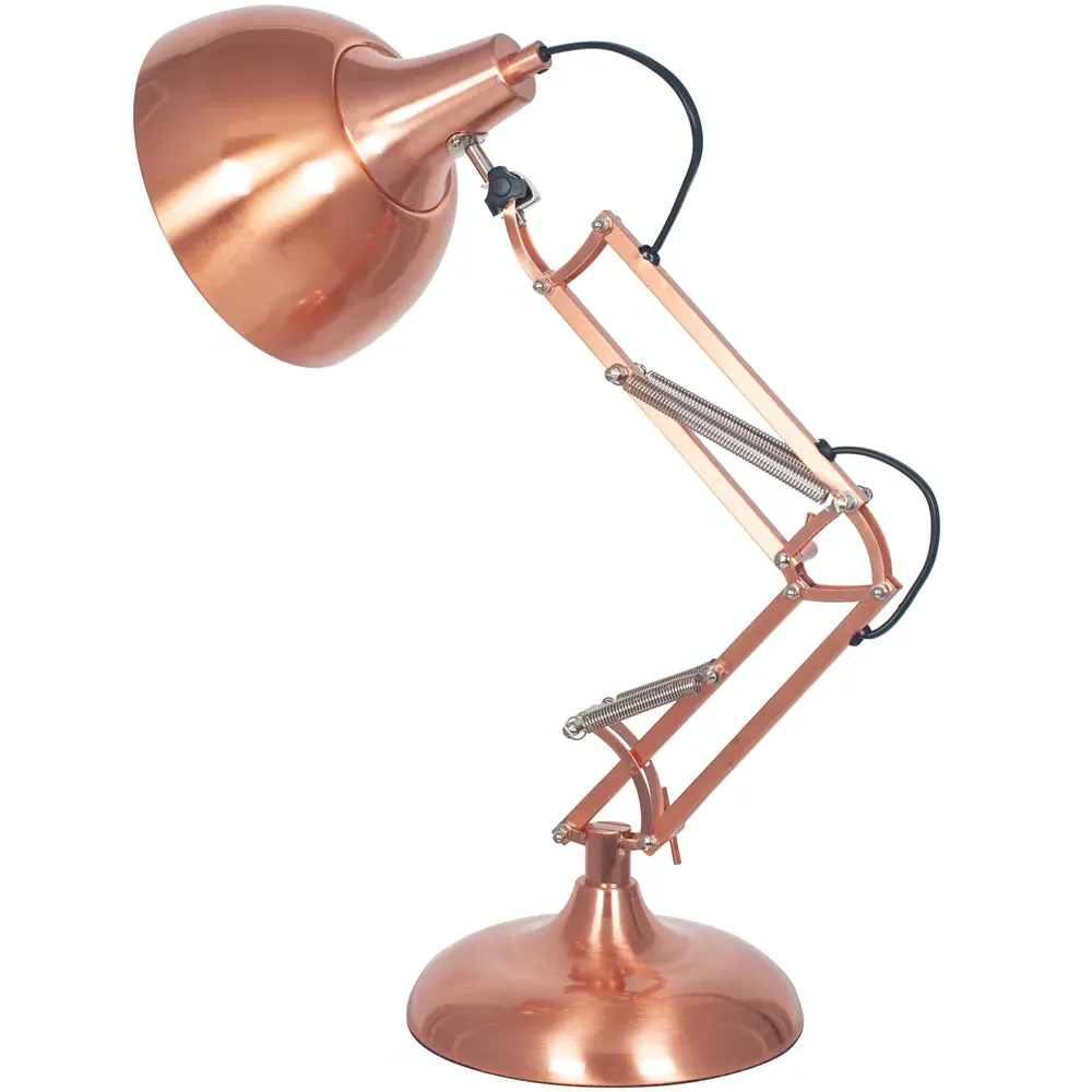 Alonzo Angled Table Lamp - Gold, Metal