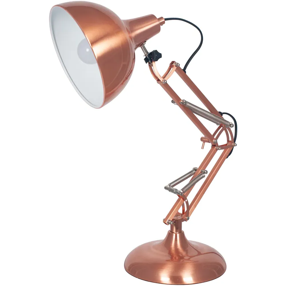 Alonzo Angled Table Lamp - Gold, Metal