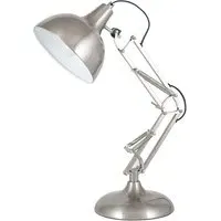 Alonzo Angled Table Lamp - Silver, Metal