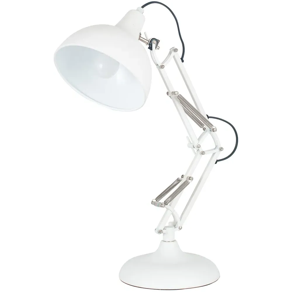 Alonzo Angled Table Lamp - White
