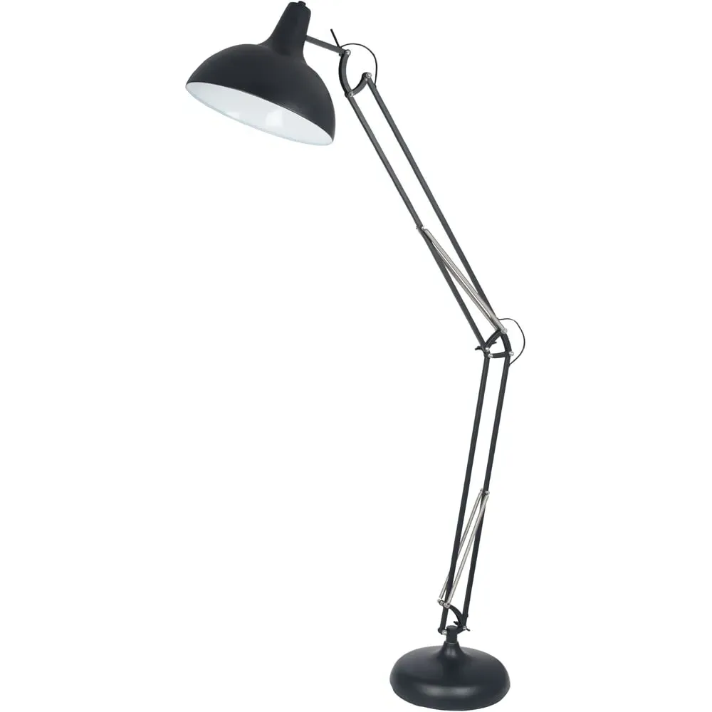 Alonzo Floor Lamp with Adjustable Arm - Black, Metal image