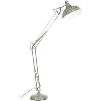 Alonzo Floor Lamp with Adjustable Arm - Grey, Metal