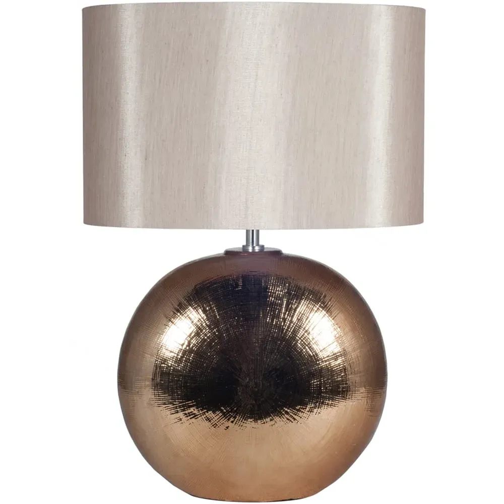 Alpha Textured Ceramic Table Lamp - Gold image