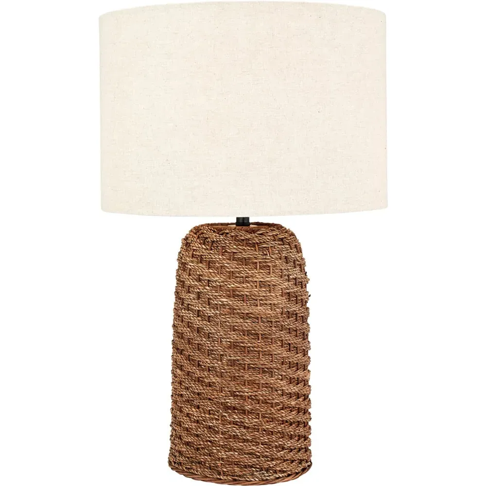 Andros Woven Seagrass Table Lamp - Brown image