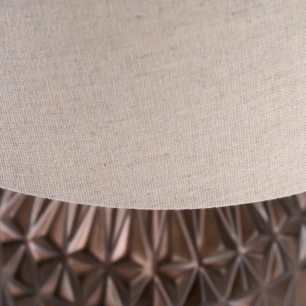 Anneli Aztec Texture Ceramic Table Lamp - Gold