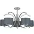 Arcadia 5 Arm Curved Semi Flush Pendant Light - Silver