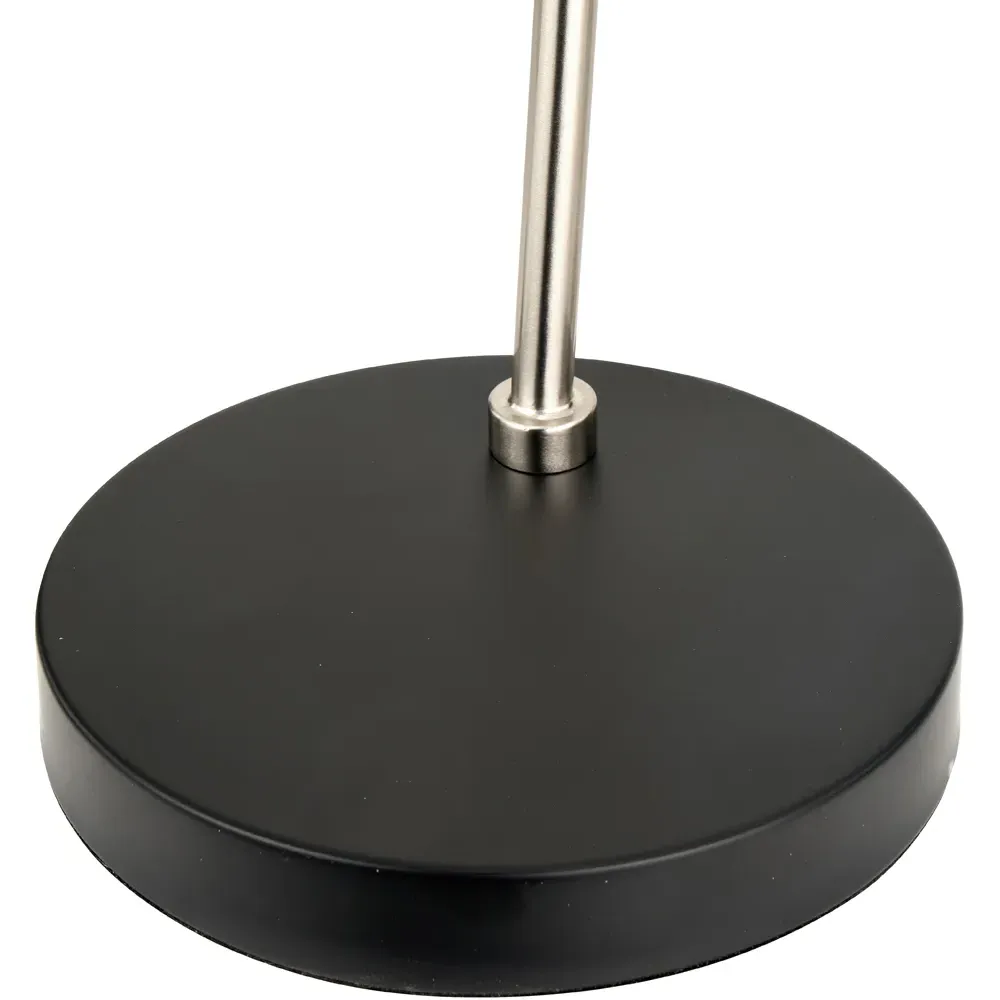 Benedict Funnel Table Lamp - Black, Brushed Silver Metal
