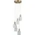 Biba 5 Drop Pendant Light - White, Metal