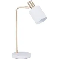 Biba Table Lamp with Moveable Head - White, Marble