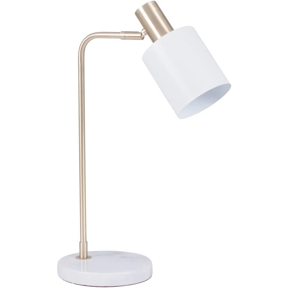 Biba Table Lamp with Moveable Head - White, Marble image