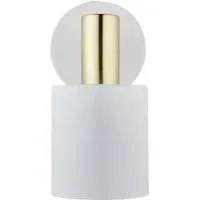 Biba Wall Light with Moveable Shade - White, Gold Metal