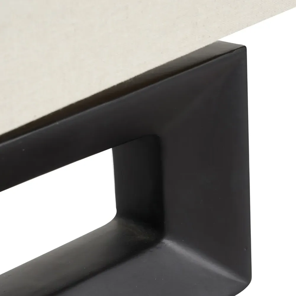 Block Rectangular Table Lamp - Black, Ceramic
