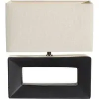 Block Rectangular Table Lamp - Black, Ceramic