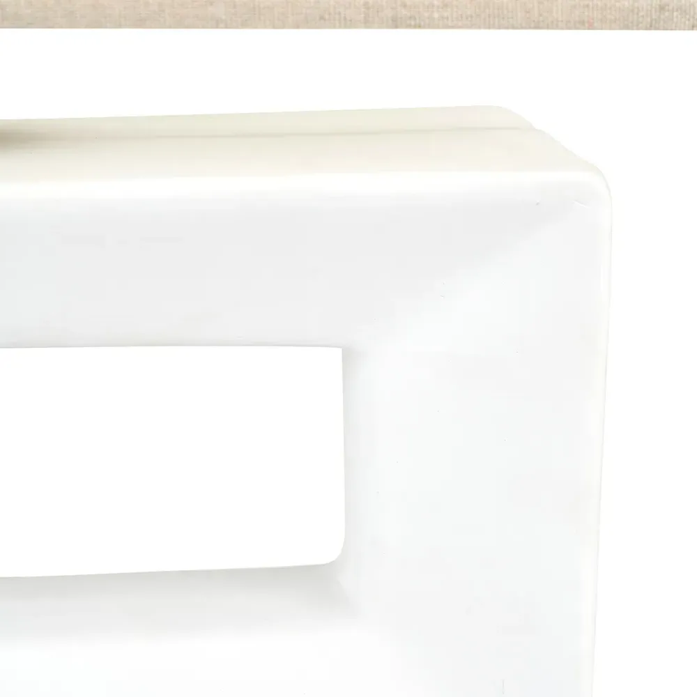 Block Rectangular Table Lamp - White, Ceramic