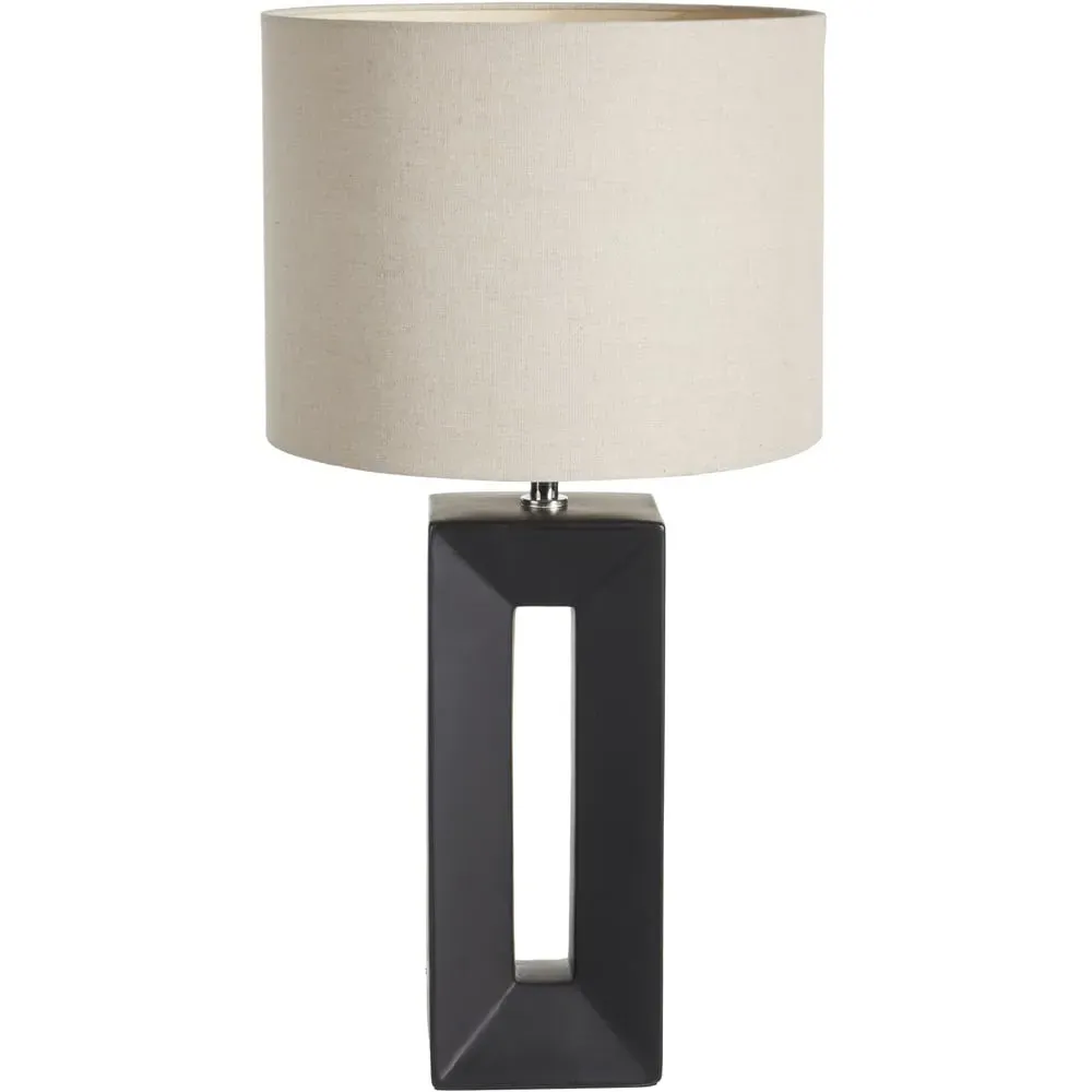 Block Tall Table Lamp - Black, Ceramic