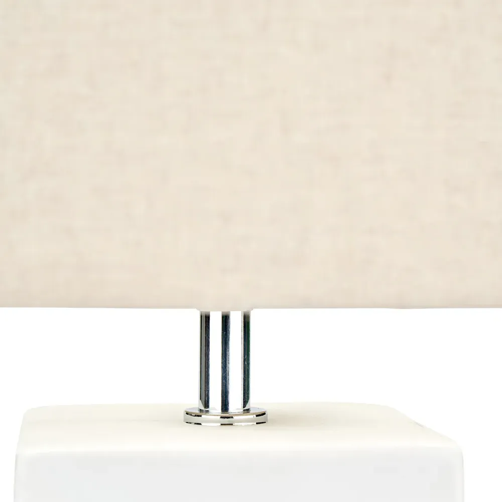 Block Tall Table Lamp - White, Ceramic