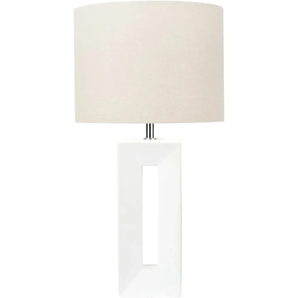 Block Tall Table Lamp - White, Ceramic