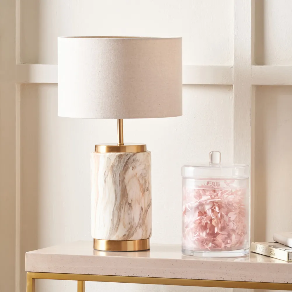 Carrara Table Lamp - Brown, Ceramic
