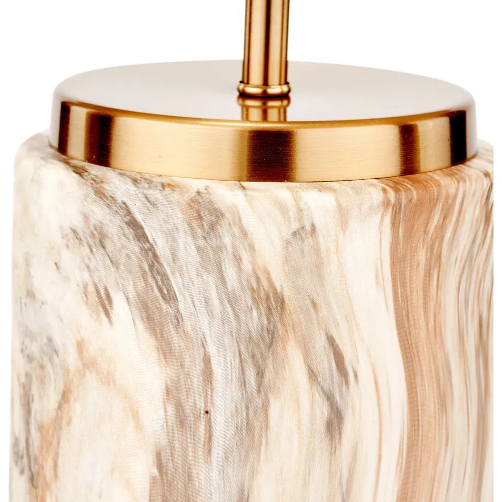 Carrara Table Lamp - Brown, Ceramic