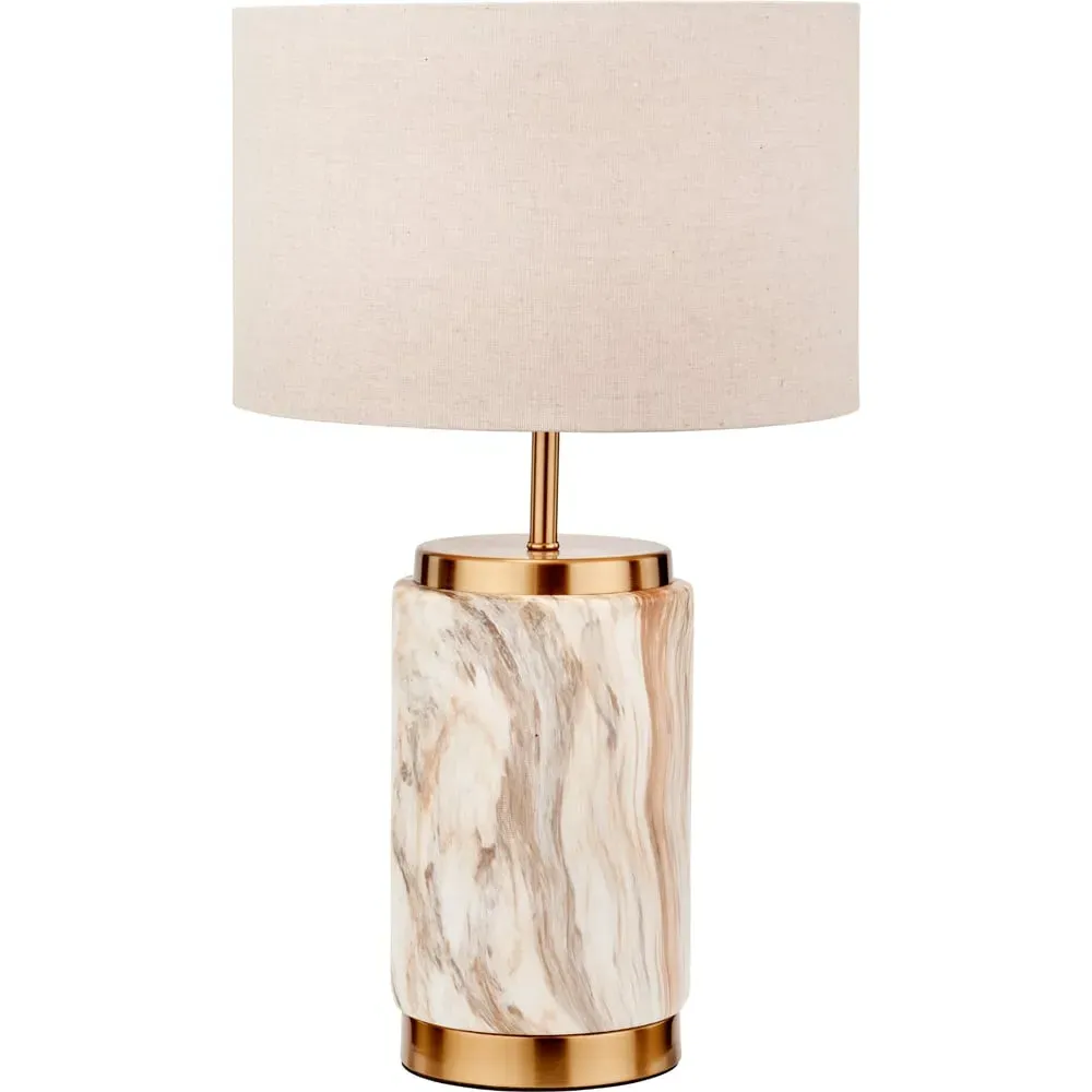 Carrara Table Lamp - Brown, Ceramic