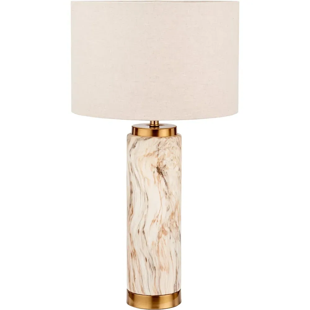 Carrara Tall Table Lamp - Brown, Ceramic