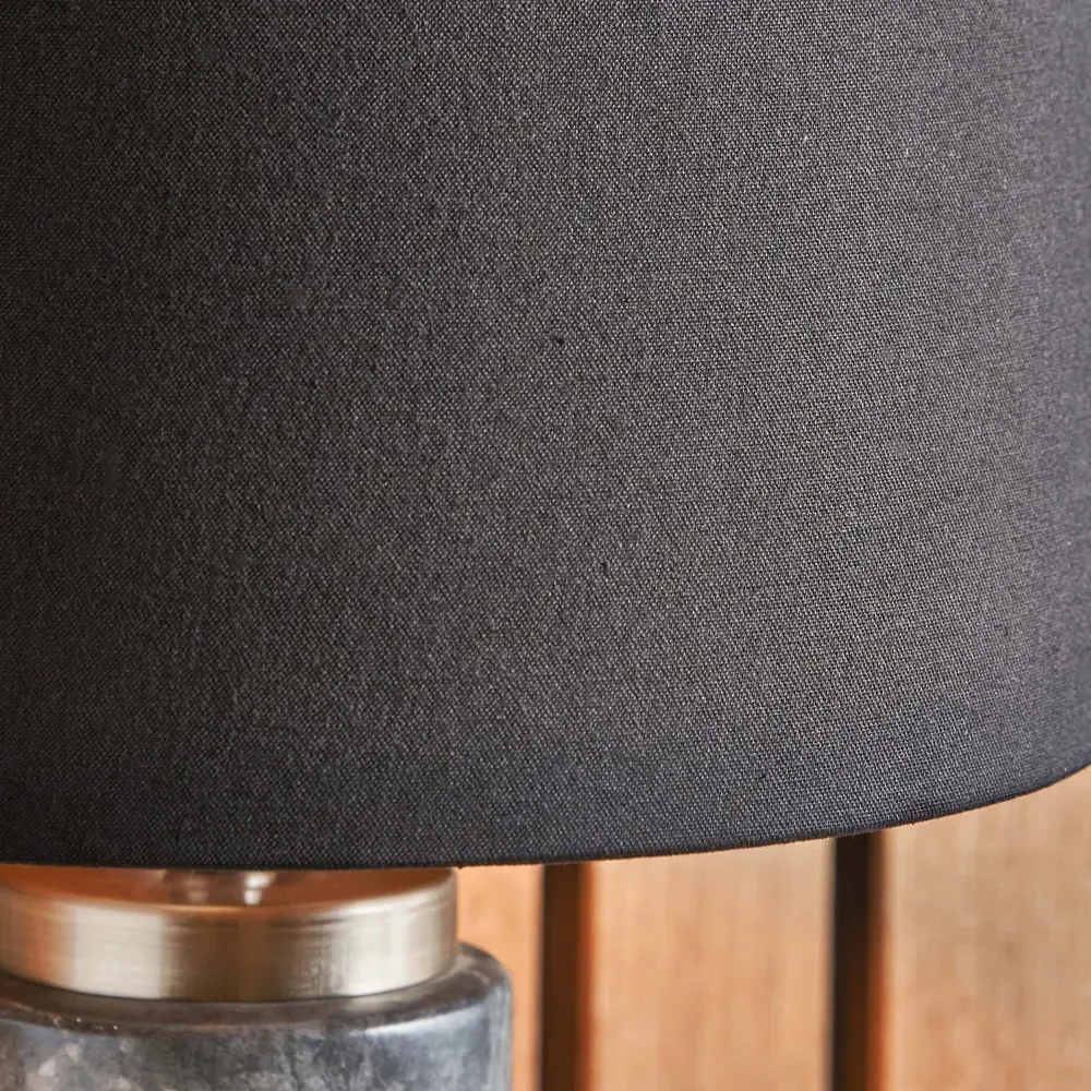 Carrara Tall Table Lamp - Grey, Ceramic