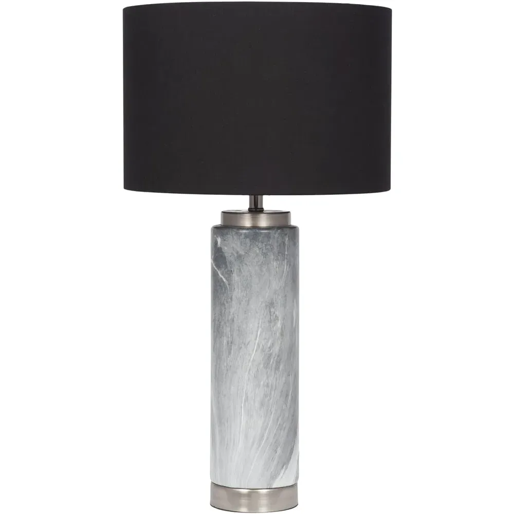 Carrara Tall Table Lamp - Grey, Ceramic