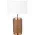 Carrara Wood Effect Ceramic Table Lamp - Brown