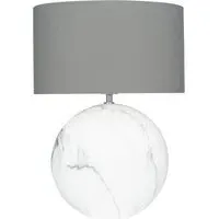 Crestola Disc Table Lamp - White, Ceramic