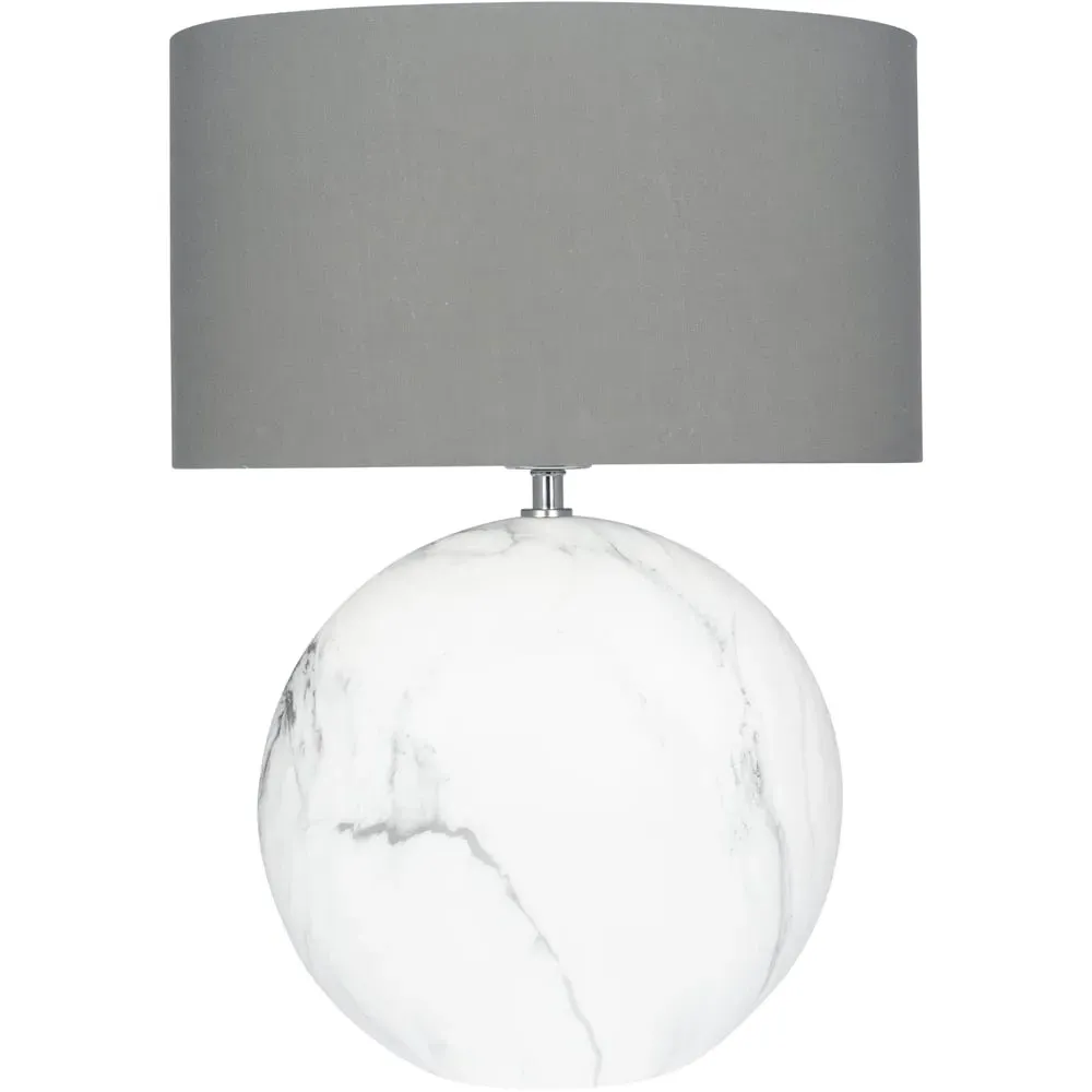 Crestola Disc Table Lamp - White, Ceramic