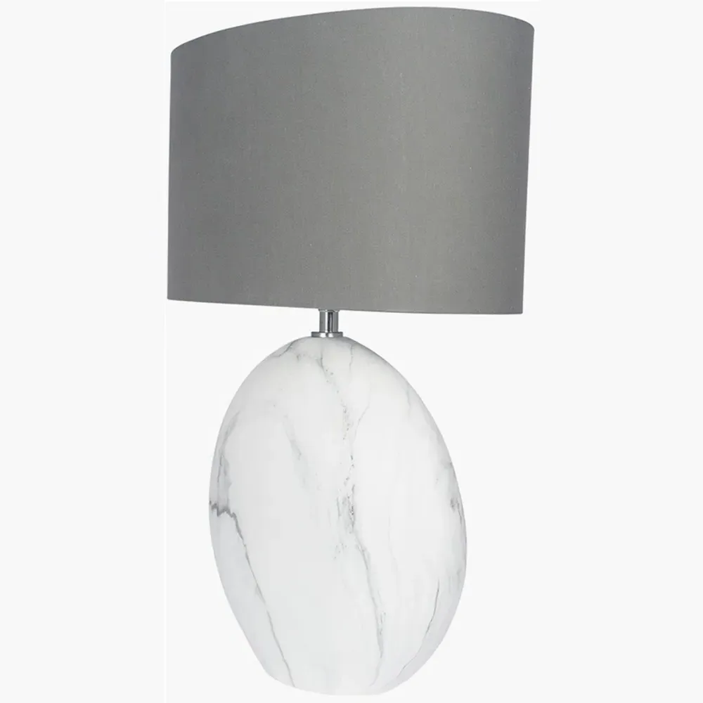 Crestola Large Disc Table Lamp - White, Ceramic