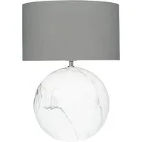 Crestola Large Disc Table Lamp - White, Ceramic