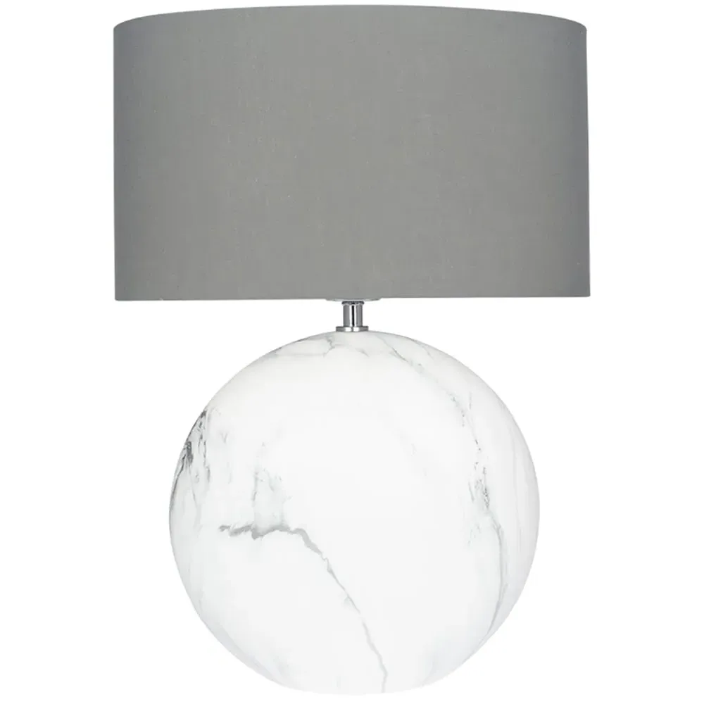 Crestola Large Disc Table Lamp - White, Ceramic