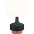 Elio Textured Ceramic Table Lamp - Black, Wood Effect
